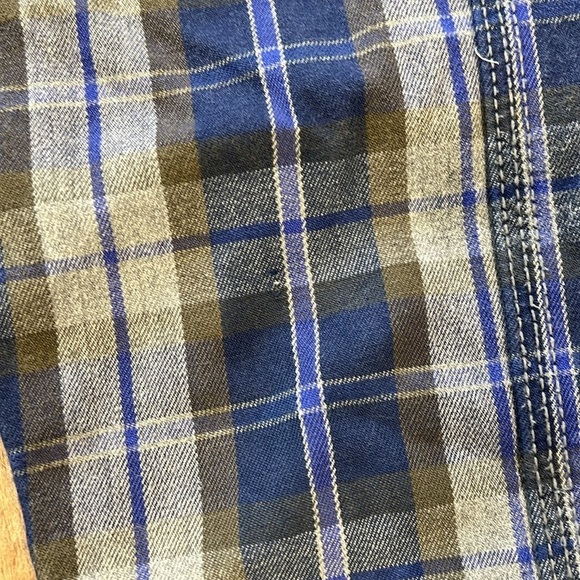 Mini Boden blue plaid pull on pants boys 4 - Picture 3 of 7